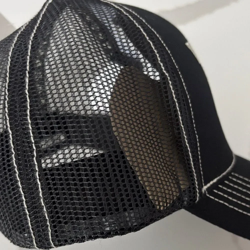 True Religion NWT black and white stitching and embroidery hat